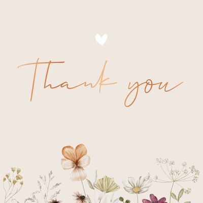 Greeting card thank you