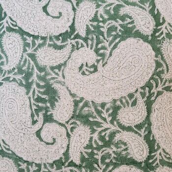 Coussin Paisley Vert, Moyen : 40 x 40 cm 4