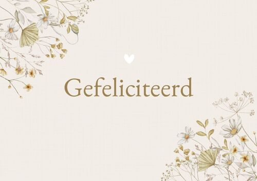 Greeting card gefeliciteerd