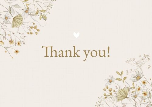 Greeting card thank you