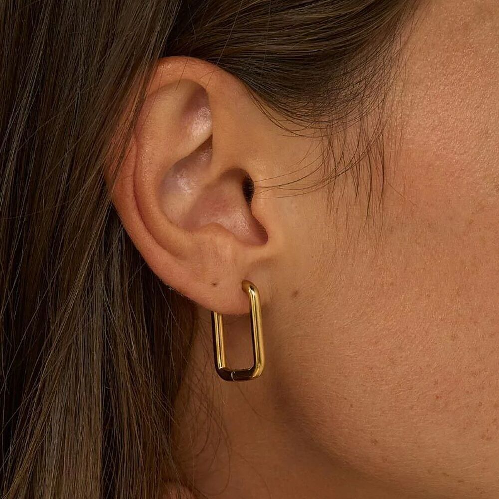 QUARKZMAN 8pcs Anneau Rectangulaire Plat En Métal, 32mm (1-1