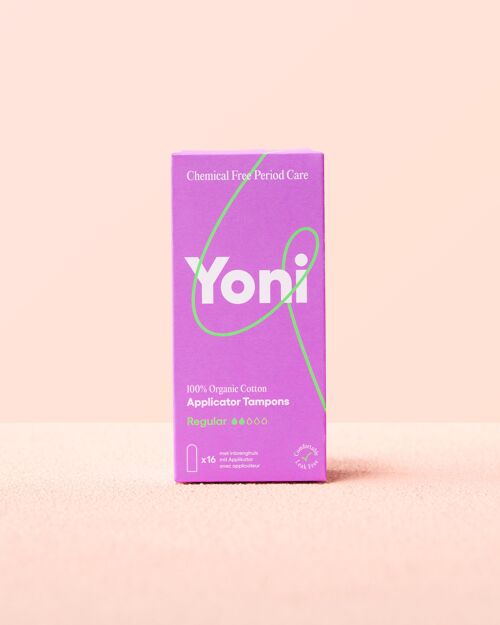 Yoni Applicator Tampons Regular x16 • 100% Organic cotton