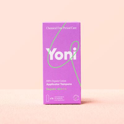 Tampones Aplicadores Yoni Regular x16 • 100% Algodón orgánico