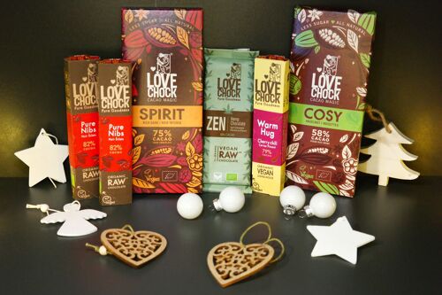 Lovechock Organic & Vegan Chocolate Christmas Pack