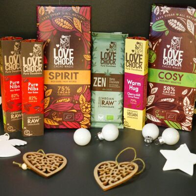 Lovechock Organic & Vegan Chocolate Christmas Pack