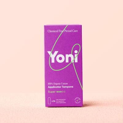 Tampones Aplicadores Yoni Super x14 • 100% Algodón orgánico