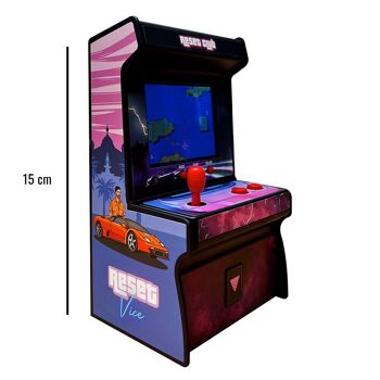 Mini Borne Arcade Retro - 200 Jeux Originaux Intégrés - Console de Jeu Classique Reset Vice 8 Bit 6