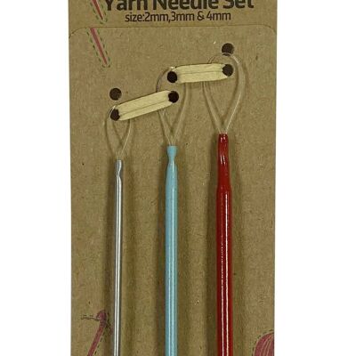 YARN NEEDLE SET Pack 3, Assorted Sizes Yarn Needles, Big Eye Needle For Thick Yarn, Set of 3 Wool Needle Set