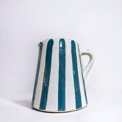 Nayla ceramic striped carafe / pitcher