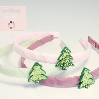 Diadema con purpurina para árbol de Navidad.