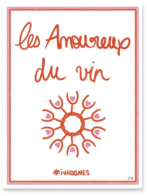 Affiche "Les Amoureux du vin"