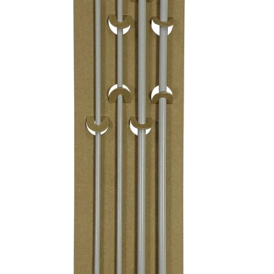 ALUMINIUM-STRICKNADELN 2 PAARE, Einspitz-Stricknadelset, leichte gerade Stricknadeln aus Aluminium, gerades Stricknadelset 4 mm und 6 mm, 35 cm lange Stricknadeln