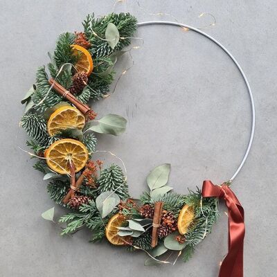 Christmas wreath 'Oranges and Cinnamon'