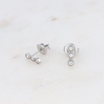 Boucles d'oreilles puces Mizano - 3 petits cristaux 5