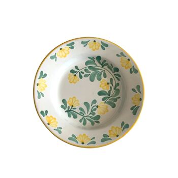 Assiette bleue et jaune style bistrot vintage, modèle Chiara - Peinte à la main - Made in Italy 9