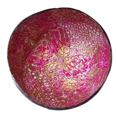 Pink cracked coconut egg bowl