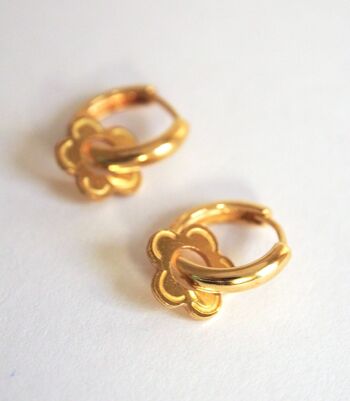 Small Heavy Hoops FLOWERS • NEW 3