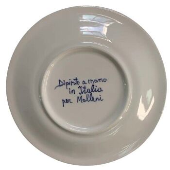 Assiette mouchetée et tachetée, modèle Schizzi bleue format Vintage - Peinte à la main - Made in Italy 4