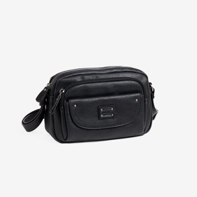 Shoulder bag, black color, New Classic Series. 25x16x10cm