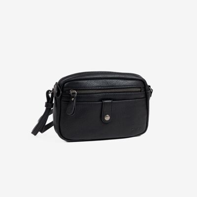 Mini bag for women, black, Minibags Series. 21x14x5cm