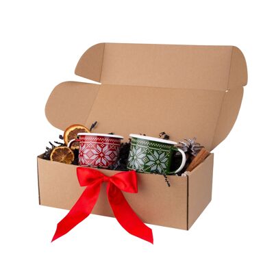 Caja de regalo navideña llena de alegría