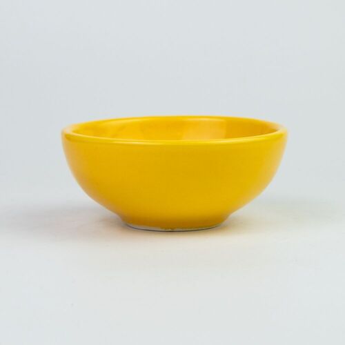 Bowl pequeño de cerámica para salsas y snacks Ø9 / Amarillo
