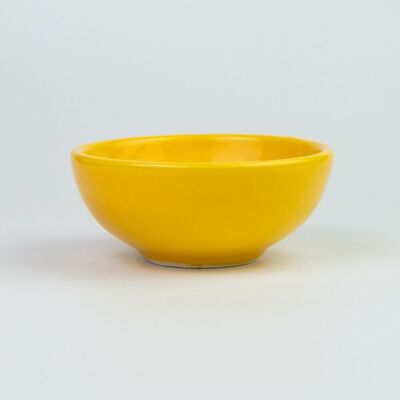 Small ceramic bowl for sauces and snacks Ø9 Christmas decoration / Yellow