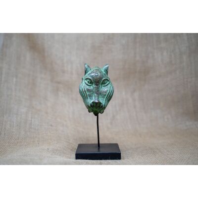 Escultura de leopardo de Benín - Bronce 26.1