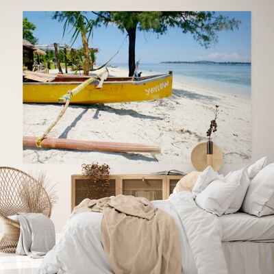 Yellow Mellow - Indonesia - Wall picture 120 x 80 canvas stretched on wood