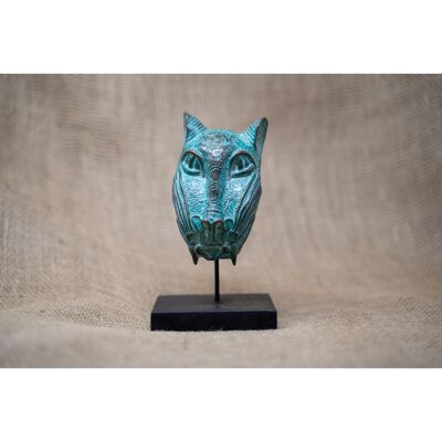 Benin-Leopardenskulptur - Bronze 26.4
