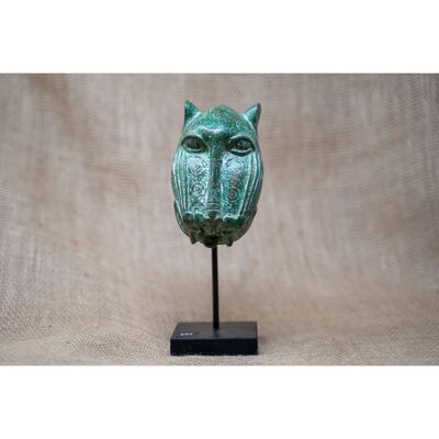 Scultura Leopardo del Benin - Bronzo 26,5