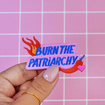 Burn The Patriarchy Limistic Iron-on Patch