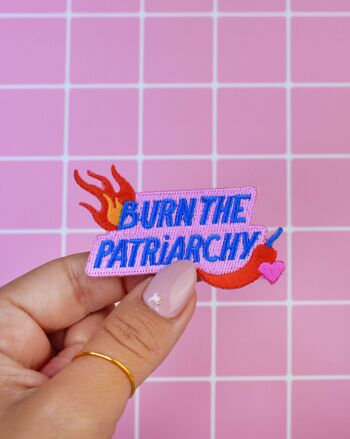 Patch Thermocollant Burn The Patriarchy Limistic 1