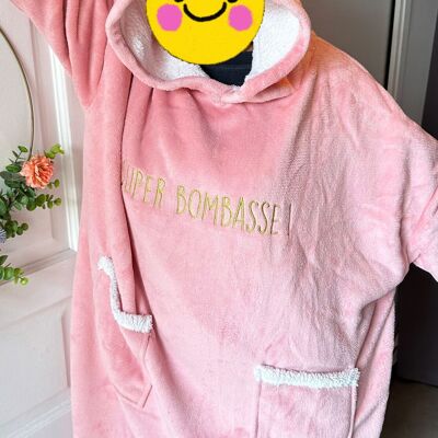 Idea de regalo: sudadera a cuadros XXL “Super Bombasse”