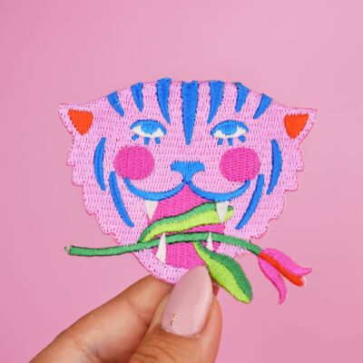 Tiger Pink Limistic Aufnäher zum Aufbügeln