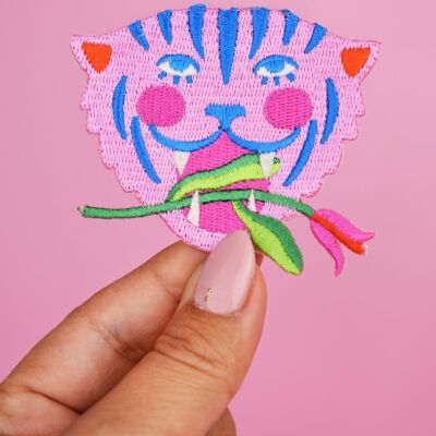 Tiger Pink Limistic Aufnäher zum Aufbügeln