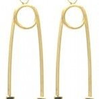 G-F6.1 E031-003G S. Steel Earrings 4cm