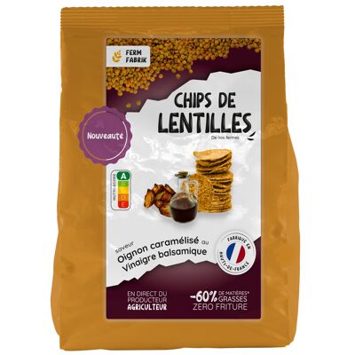 Chips artisanales de Lentilles fermières - Saveur Oignon caramélisé au vinaigre balsamique