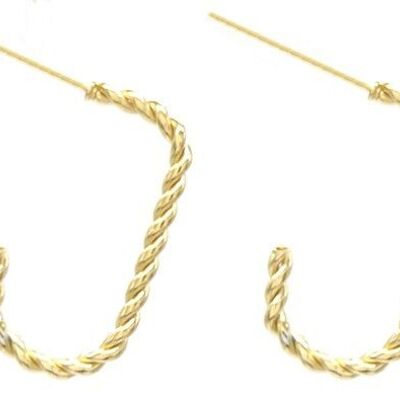 D-A5.3 E031-063G Boucles d'oreilles en acier inoxydable 2x1cm