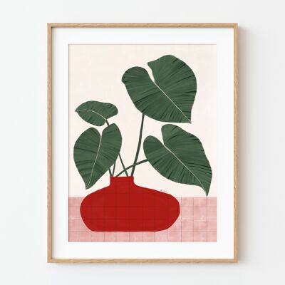 "Philodendron gloriosum plant" art print - various sizes
