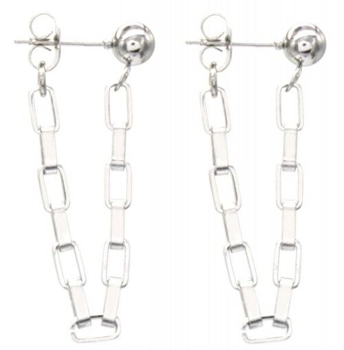 E-A1.1 E031-065S S. Steel Earrings Chain