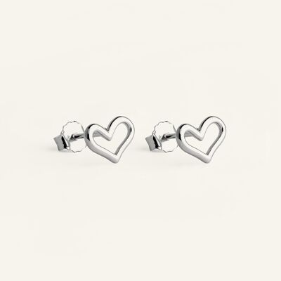 Cara heart earring - Silver