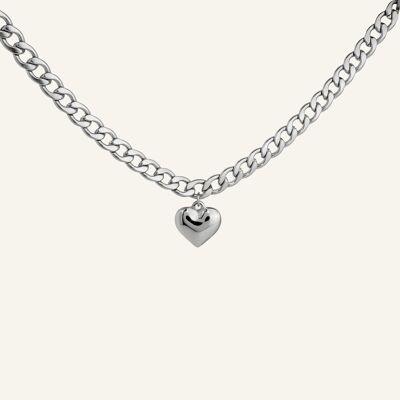 Gigi-Herz-Halskette – Silber
