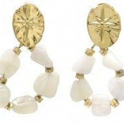 C-A9.2 E031-113G Boucles d'oreilles en acier inoxydable 3,5x2cm