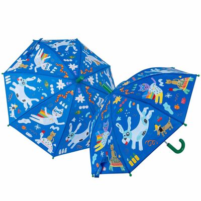 Paraguas que cambia de color para mascotas