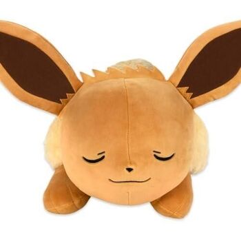 Bandai - Pokémon - Peluche Evoli (Eevee) Qui dort - Peluche Pokémon 40cm Toute Douce - Réf : JW0222 3