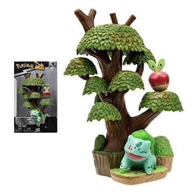 Bandai - Pokémon - Pack Environnement Pokémon - Forêt d'été avec Bulbizarre 5cm - Réf : JW2768