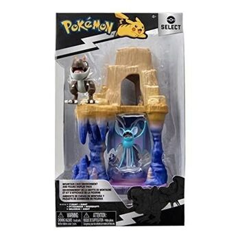 Bandai - Pokémon - Pack Environnement Pokémon - Grotte de Montagne avec Figurines Ptyranidur et Nosferapti 5cm - Réf : JW2767 3