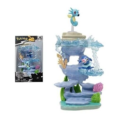 Bandai - Pokémon - Pokémon Environment Pack - Underwater Environment with Otaquin and Hypotrempe 5cm Figures - Ref: JW2769