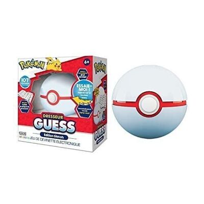 Bandai - Pokémon - Guess Sinnoh Trainer - Electronic game in the shape of a Poké Ball - Interactive game, without screen, with voice recognition on the world of Pokémon - Speaks French - Ref: ZZ22124